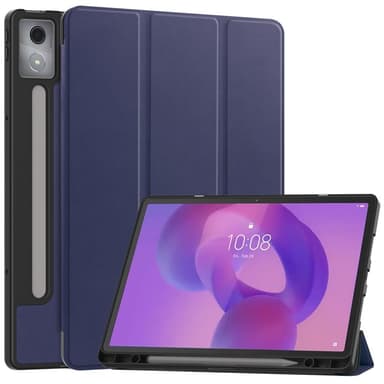 Lenovo Idea Tab Pro Case Tri-Fold jalustan suojus kynätelineellä - Tummansininen