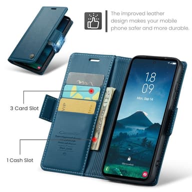CASEME Retro Lompakkokotelo Samsung Galaxy S25