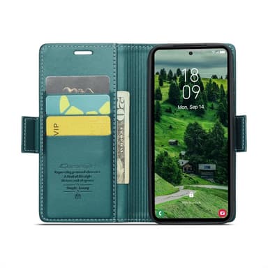 CASEME Retro Lompakkokotelo Samsung Galaxy S25