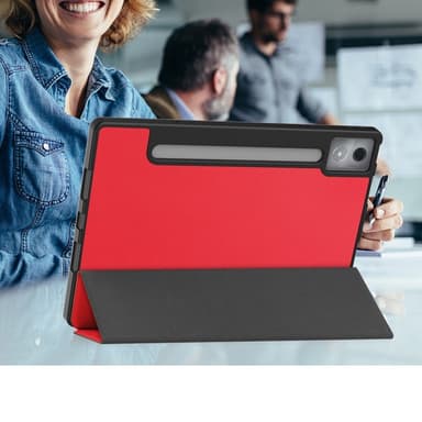 Lenovo Idea Tab Pro Case Tri-Fold jalustan suojus kynätelineellä - Punainen