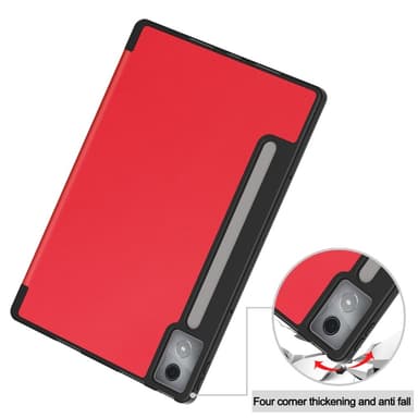Lenovo Idea Tab Pro Case Tri-Fold jalustan suojus kynätelineellä - Punainen