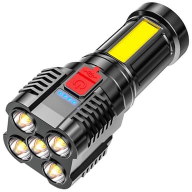 Taskulamppu IPX4 vedenpitävä 5 LED korkean kirkkauden COB-lamppu 800 mAh litiumakku