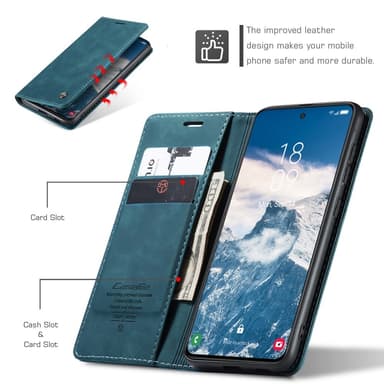 CASEME Retro Lompakkokotelo Samsung Galaxy S25+ (S25 Plus)