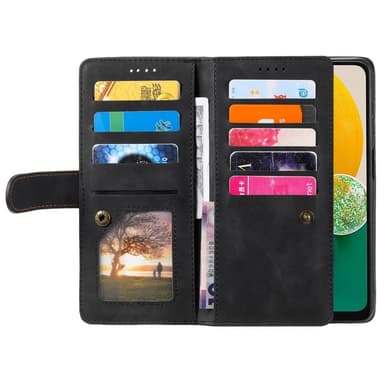 Samsung Galaxy S25 5G Kuori Vetoketjutaskulla ja 9 Korttipaikalla