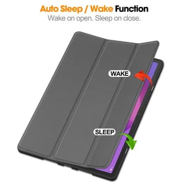 Lenovo Idea Tab Pro Case Tri-Fold jalustan suojus kynätelineellä - Harmaa