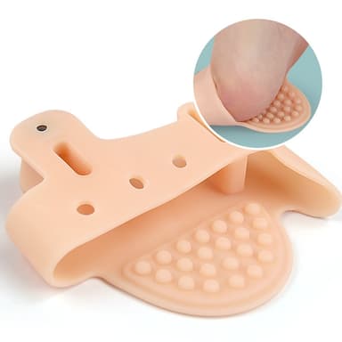 2 paria toe Separator Hallux Valgus suojaa jalkaterän pehmusteita Beige