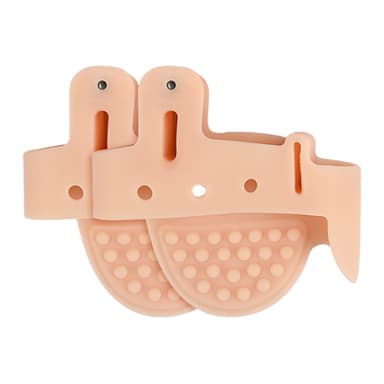 2 paria toe Separator Hallux Valgus suojaa jalkaterän pehmusteita Beige