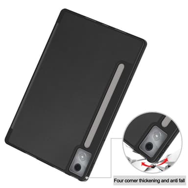 Lenovo Idea Tab Pro Case Tri-Fold jalustan suojus kynätelineellä - musta