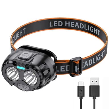 Ladattava LED-otsalappu Taskulamppu Otsalamppu 250LM liiketunnistin
