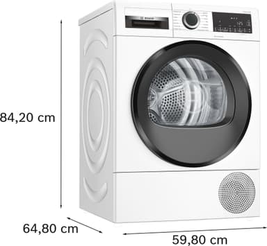 Bosch Serie 6 kuivausrumpu WQG245AESN (Valkoinen)