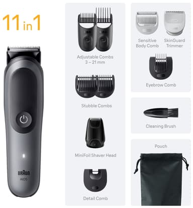 Braun All-in-One Series 5 vartalotrimmeri AIO5560 (harmaa)