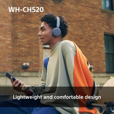 Sony WH-CH520 langattomat on-ear kuulokkeet (vaaleanpunainen)