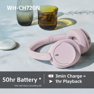 Sony WH-CH720N lanagttomat around-ear kuulokkeet (vaaleanpunainen)