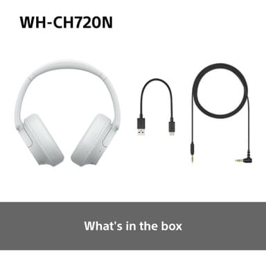 Sony WH-CH720N langattomat around-ear kuulokkeet (valkoinen)