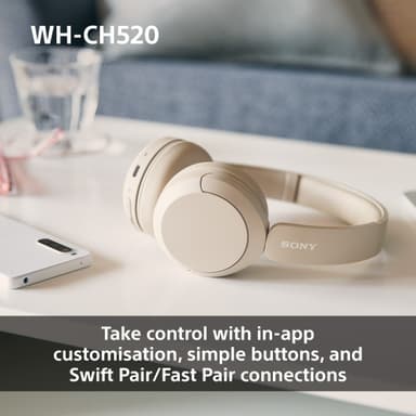 Sony WH-CH520 langattomat on-ear kuulokkeet (vaaleanpunainen)