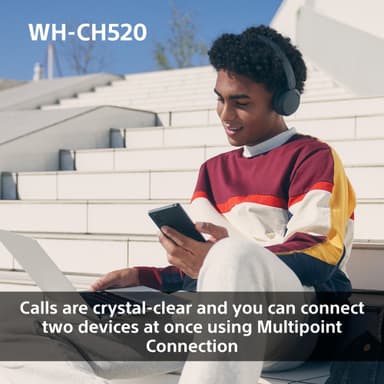 Sony WH-CH520 langattomat on-ear kuulokkeet (vaaleanpunainen)