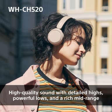 Sony WH-CH520 langattomat on-ear kuulokkeet (vaaleanpunainen)