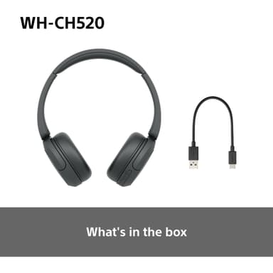 Sony WH-CH520 langattomat on-ear kuulokkeet (musta)