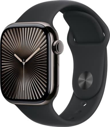 Apple 42 mm Sport Band urheiluranneke S/M (musta)
