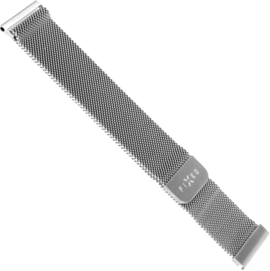 FIXED universaali verkkoranneke älykellolle 20 mm (hopea)