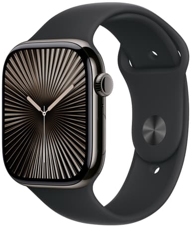 Apple 46 mm Sport Band urheiluranneke M/L (musta)