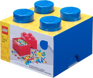 Play LEGO säilytyslaatikko (4-nastainen, kirkkaansininen)