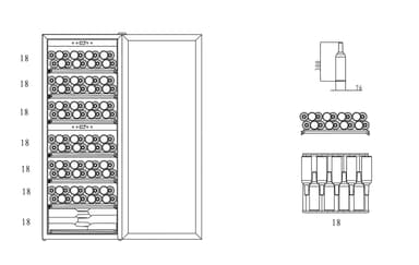 Vapaasti seisova viinikaappi – WineExpert 126 Stainless