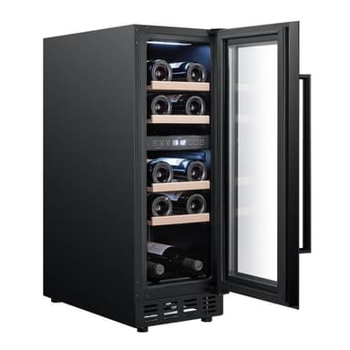 Sisäänrakennettava viinikaappi - Arctic Collection 30D Fullglass Black