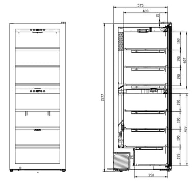 Vapaasti seisova viinikaappi – WineExpert 126 Stainless