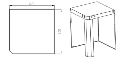 Myoutdoorkitchen - Kulmamoduuli 90°