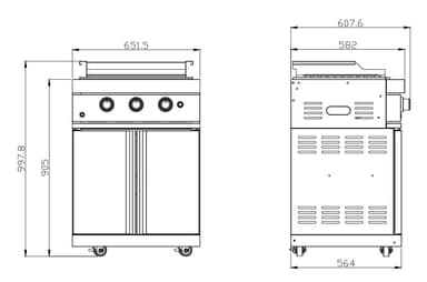 Myoutdoorkitchen - Teppanyaki-Moduuli