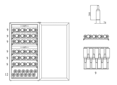 Vapaasti seisova viinikaappi - WineExpert 66 Stainless