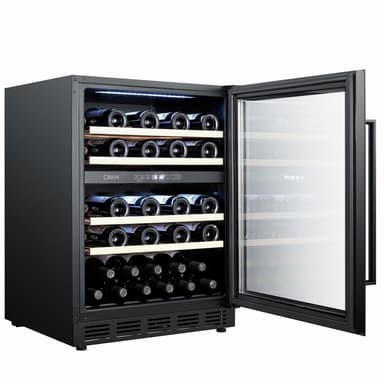Sisäänrakennettava viinikaappi - Arctic Collection 60D Fullglass Black