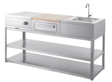 Nordic Line Ruostumaton - Ulkokeittiö Perusmoduuli 180 cm (3 moduulia)