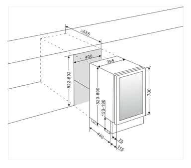 Sisäänrakennettava olutkaappi /  juoman jäähdytin – BeerServer 40 Stainless