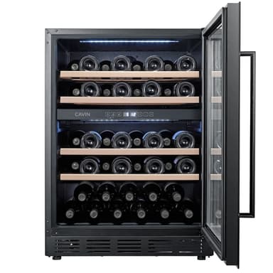 Sisäänrakennettava viinikaappi - Arctic Collection 60D Fullglass Black