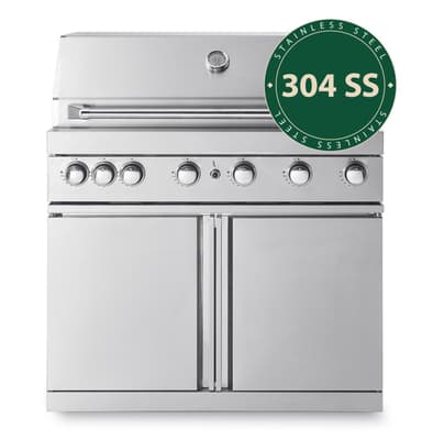 Myoutdoorkitchen - Vapaasti seisova kaasugrilli, 6 poltinta ja infrapunalämmitin