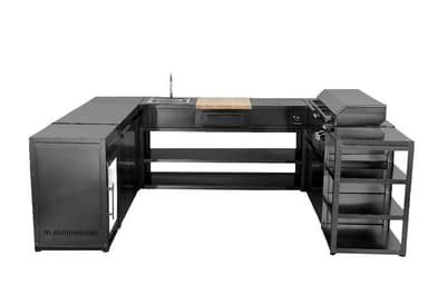 Nordic Line Musta - Ulkokeittiö Perusmoduuli 180 cm (3 moduulia)