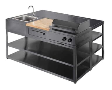 Nordic Line Musta - Ulkokeittiö Perusmoduuli 180 cm (3 moduulia)