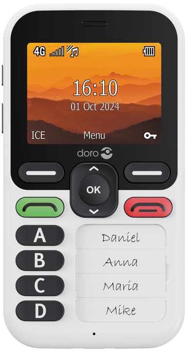 Doro Leva X10 matkapuhelin (valkoinen/musta)