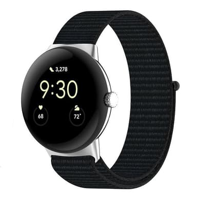Nailonranneke Google Pixel Watch 1/2:lle - Musta