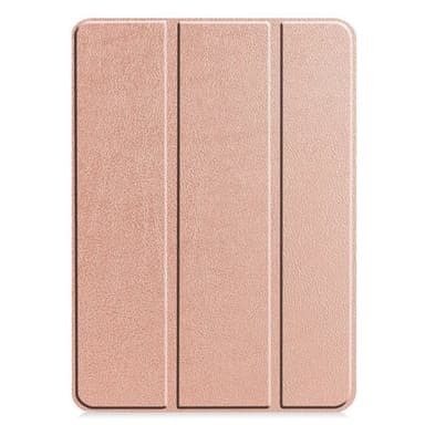 Keinonahkainen kotelo jalustalla iPad 13 (2024) - RoseGold