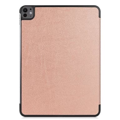 Keinonahkainen kotelo jalustalla iPad 13 (2024) - RoseGold