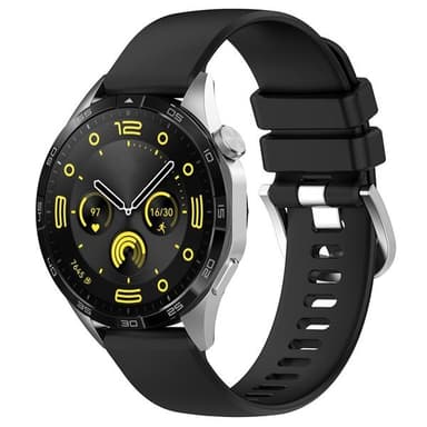 Silikoniranneke 18mm Huawei Watch GT 4 41mm - Musta - Huawei Watch GT 4 - musta