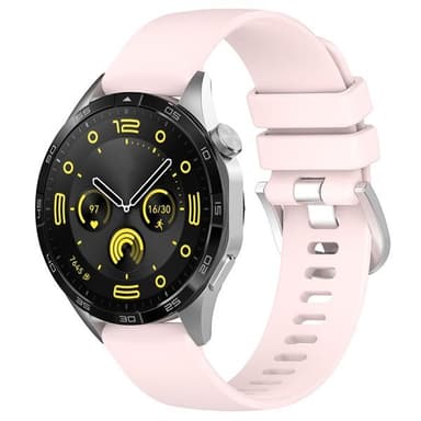 Silikoniranneke 18mm Huawei Watch GT 4 41mm - Vaaleanpunainen
