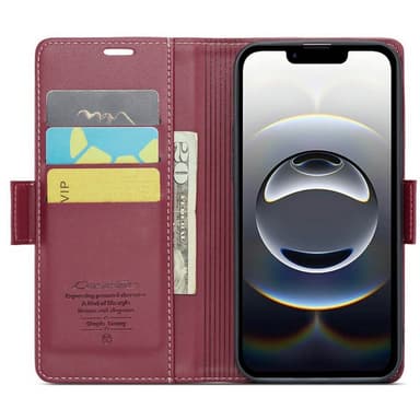 CaseMe puhelimenkotelo 023 iPhone 16e - Viininpunainen