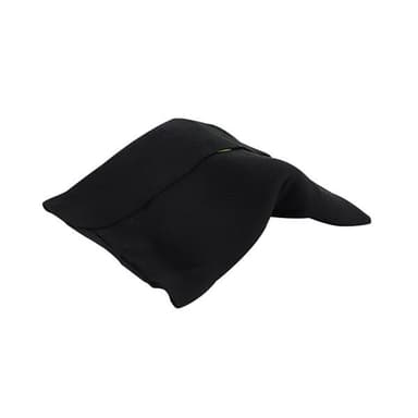 Ergonominen matkatyyny tukevalla materiaalilla - musta