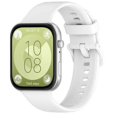 Huawei Fit 3 silikoniranneke värisoljella - Valkoinen