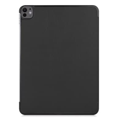 Keinonahkakotelo jalustalla iPad 13 (2024) - Musta