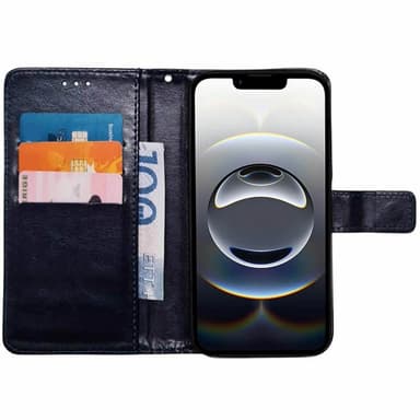 Lompakkokotelo 3-kortti iPhone 16e - Tummansininen